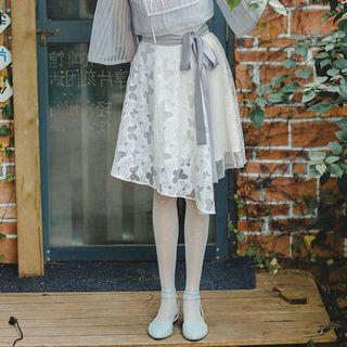 Butterfly Asymmetrical A-line Skirt