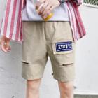 Ripped Tagged Cargo Shorts