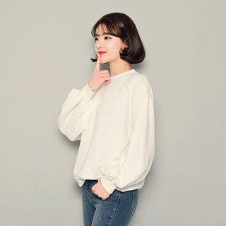 Cutout-back Cotton Pullover