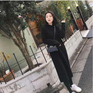 Long-sleeve Hooded Midi Sweater Dress