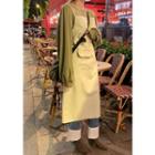 Pleather Overall Dress & Belt Bag Green - One Size