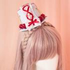 Cherry Bow-accent Hat Hair Clip