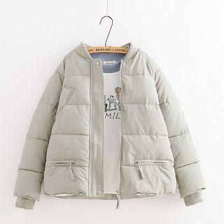 Padded Zip Bomber Coat