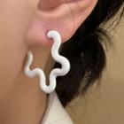 Flower Glaze Hoop Earring