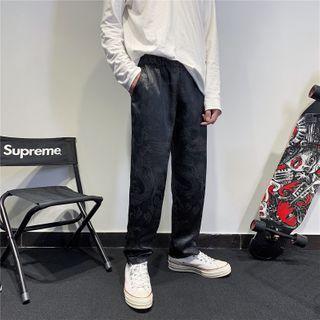 Jacquard Straight Leg Pants