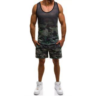 Set: Camo Tank Top + Camo Shorts