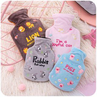 Embroidered Fleece Hot Water Bag