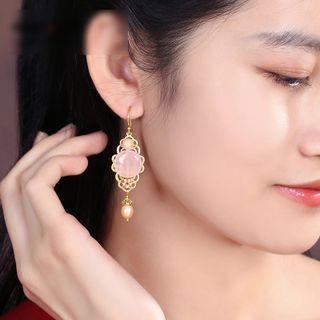 Retro Gemstone Alloy Dangle Earring