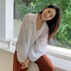 Drawstring-hem Windbreaker