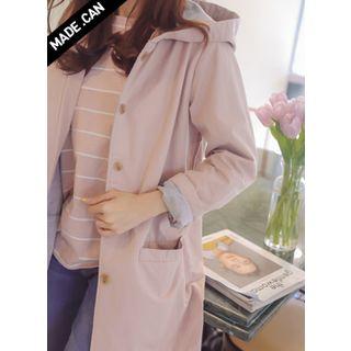 Button-waisted Hoodie Jacket