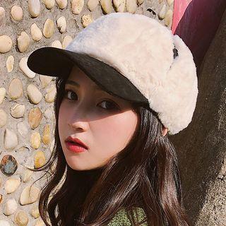Faux Fur Panel Trapper Hat