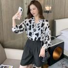 Set: Cow Print Shirt + Shorts