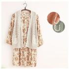 Lace Trim Knit Vest