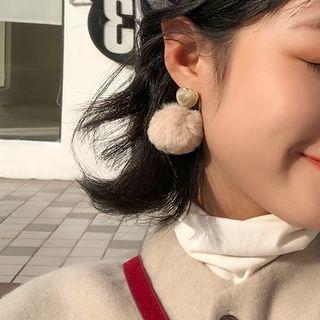 Chenille Ball Dangle Earring