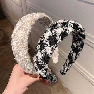 Argyle Print Fringed Headband