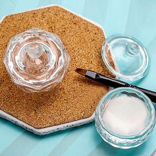 Glass Nail Art Brush Wash Basin