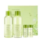 Nature Republic - Fresh Green Tea Skincare Set: 70 Toner 180ml + 20ml + 70 Emulsion 180ml +20ml 4pcs