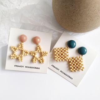 Geometric Bead Drop Earring / Clip-on Earring