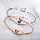 Stainless Steel Rhinestone Bangle