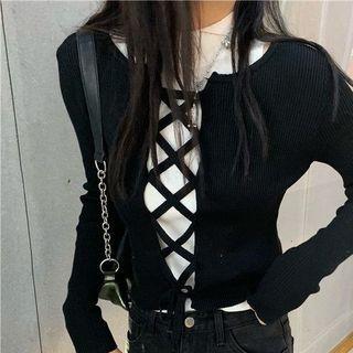 Mock-turtleneck Plain Tank Top