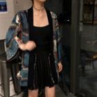 Print Chiffon Loose-fit Cardigan As Shown In Figure - One Size