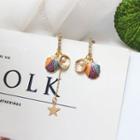 Alloy Scallop Faux Pearl Dangle Earring Shell Earrings - One Size