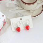 Strawberry Resin Dangle Earring 1 Pair - Red - One Size