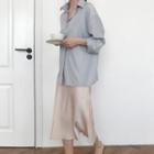 Satin Midi A-line Skirt / Shirt