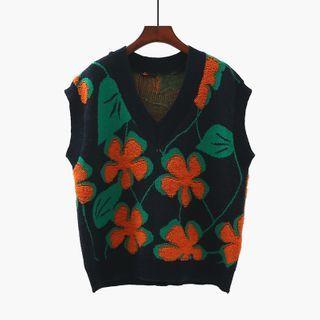 Flower Sweater Vest