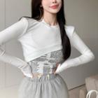 Mock Two-piece Asymmetrical T-shirt