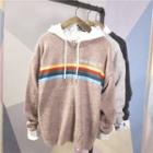 Lettering Stripe Knit Pullover