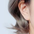 925 Sterling Silver Heart Swirl Dangle Earring 1 Pcs - Silver - One Size