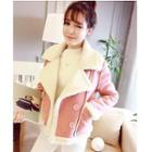 Double-breasted Faux Suede Jacket