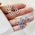 Heart Alloy Asymmetrical Earring