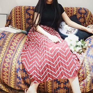 Chevron Maxi Skirt
