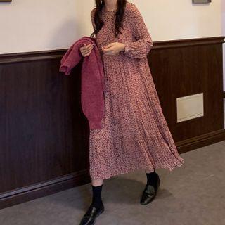 Floral Chiffon Dress Pink - One Size