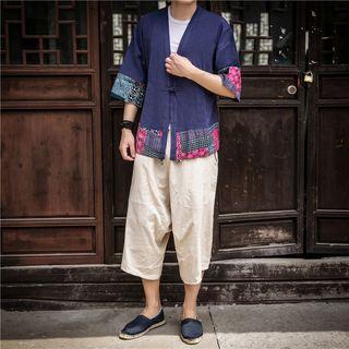 Patchwork 3/4-sleeve Jacket