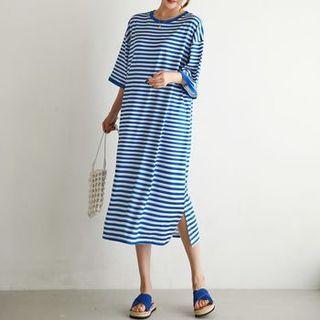Two-way Stripe Long Dress