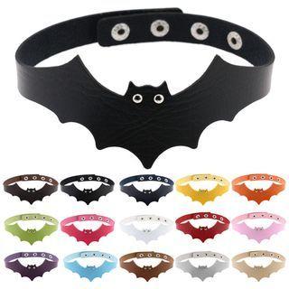 Bat Faux Leather Choker