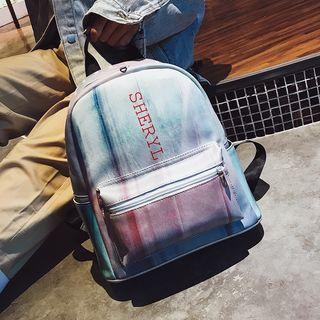 Printed Faux-leather Backpack Multicolor - One Size