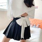 Long-sleeve Ribbon Back Top