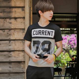 Color-block Round-neck T-shirt