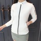 Slim-fit Zip-up Neoprene Jacket