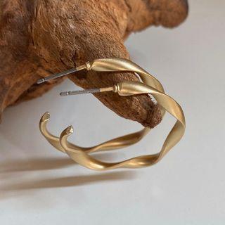 Twist Hoop Earring 1 Pair - K94 - C - One Size