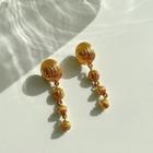 Tiered Drop Earrings Gold - One Size