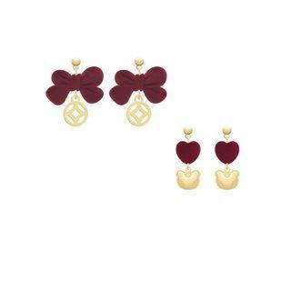 Tiger / Coin Alloy Dangle Earring