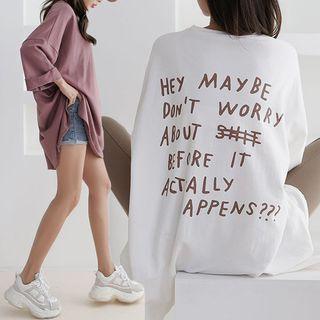 Letter Oversize Longline T-shirt
