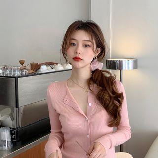 Long-sleeve Button Cardigan