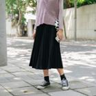 Plated Midi Skirt