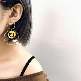 Smiley Hoop Earring